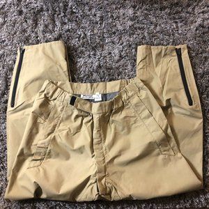 Marmot Tan Gore Tex Full Zip Waterproof Rain Pants